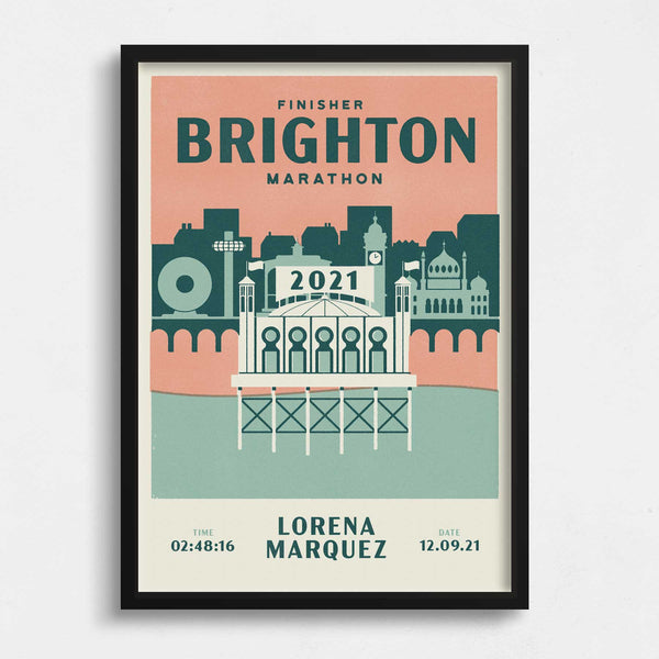 Brighton Marathon Personalised Print