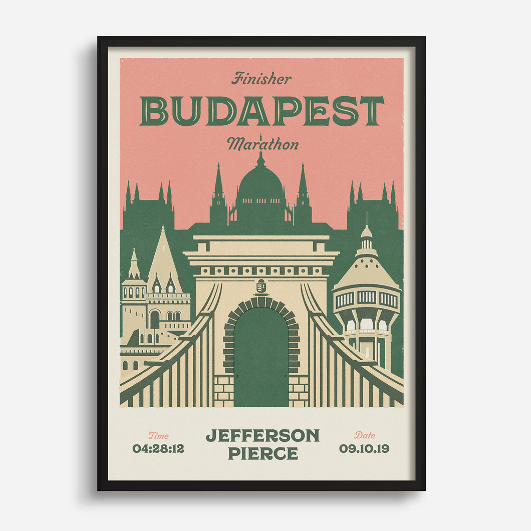 Budapest Marathon Personalised Print