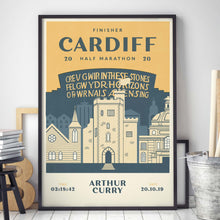 Load image into Gallery viewer, Cardiff Half Marathon Personalised Print