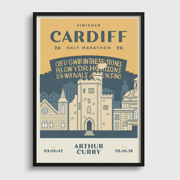 Cardiff Half Marathon Personalised Print