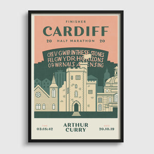 Cardiff Half Marathon Personalised Print