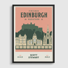 Load image into Gallery viewer, Edinburgh Marathon Personalised Print