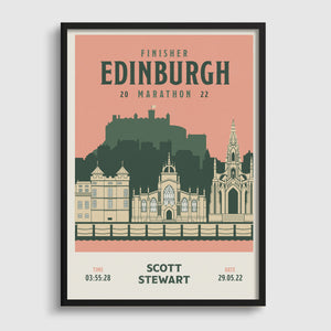 Edinburgh Marathon Personalised Print