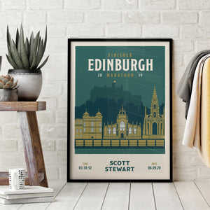 Edinburgh Marathon Personalised Print