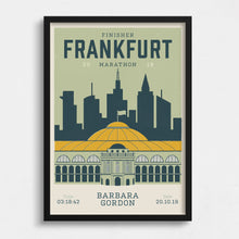 Load image into Gallery viewer, Personalised Frankfurt Marathon Race print