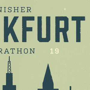 Personalised Frankfurt Marathon Race print  close up 2