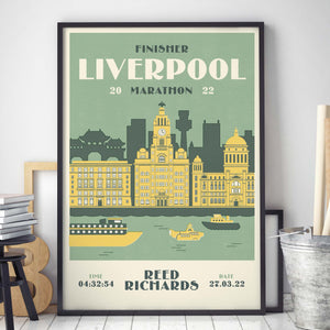 Liverpool Marathon Personalised Print