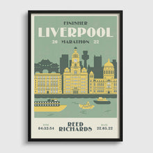Load image into Gallery viewer, personalised liverpool marathon print