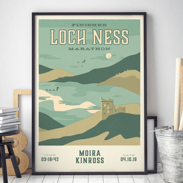 Loch Ness Marathon Personalised Print