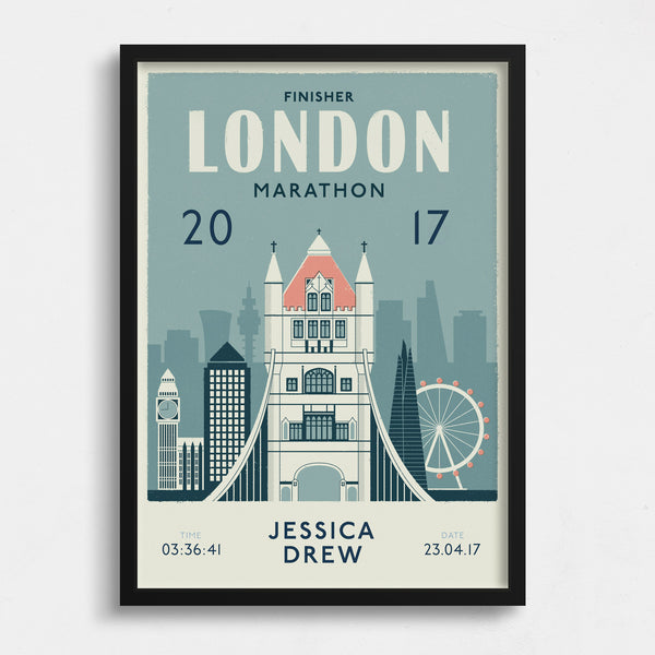 London Marathon Personalised Print