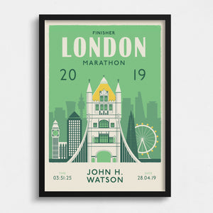 London Marathon Personalised print