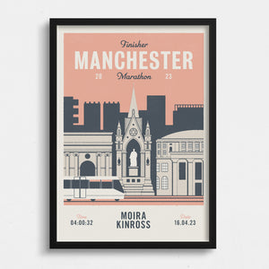 Manchester Marathon Personalised Print