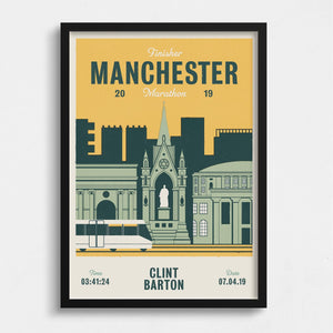 Manchester Marathon personalised print