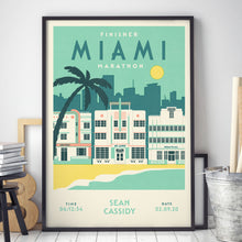 Load image into Gallery viewer, Miami Marathon Personalised Print