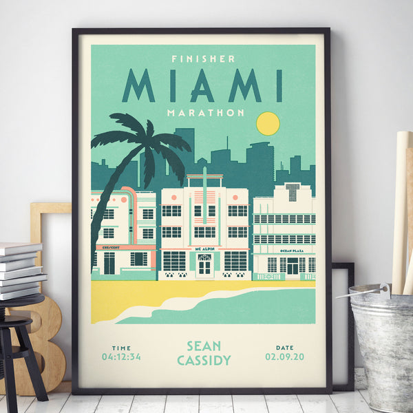 Miami Marathon Personalised Print