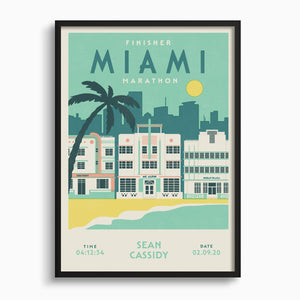 Personalised Miami marathon print
