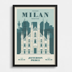 Milan Marathon Personalised Print