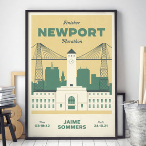 Newport Marathon Personalised Print