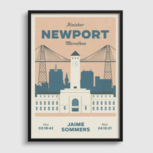 Load image into Gallery viewer, Newport Marathon Personalised Print