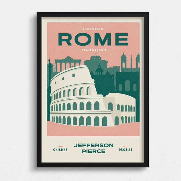 Rome Marathon Personalised Print