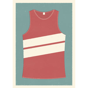 Personalised Running Vest Print diagonal stripes (more colours available)