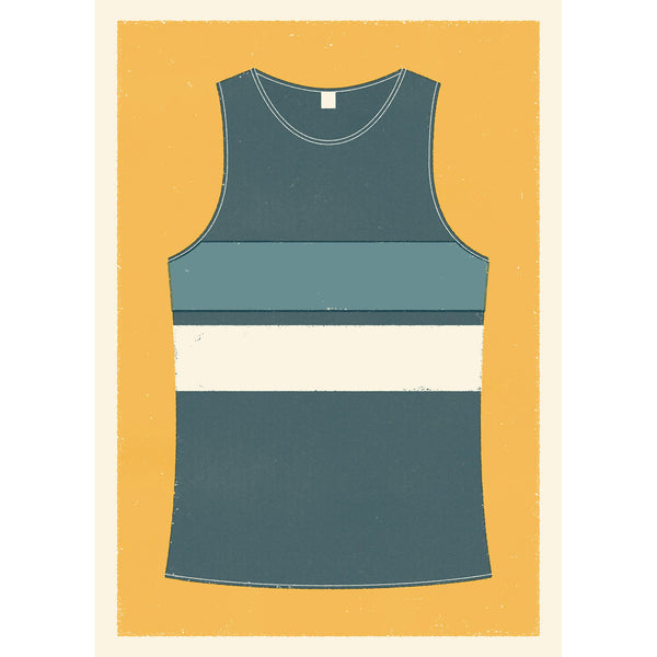 Personalised Running Vest Print horizontal stripes (more colours available)