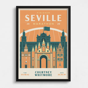 Personalised Seville Marathon print