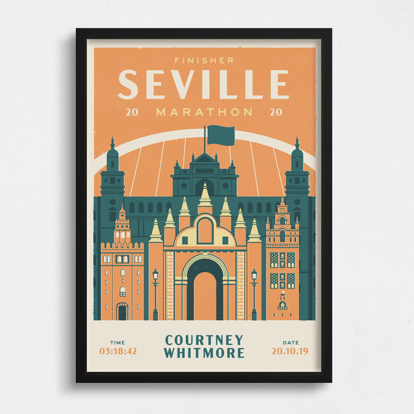Personalised Seville Marathon print