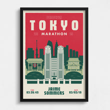 Load image into Gallery viewer, Tokyo Marathon personalised print